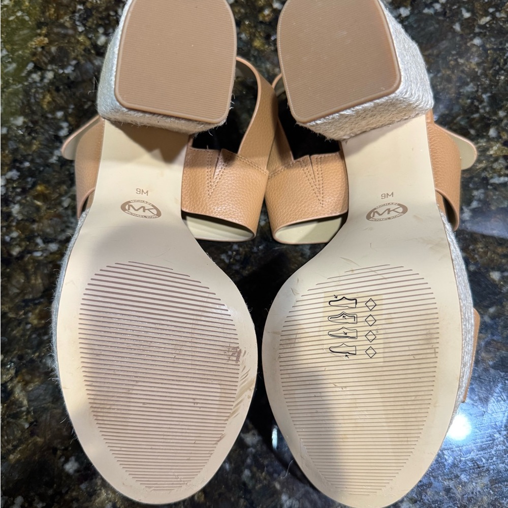 Michael Kors Camel Wedge Sandals - Picture 8 of 8